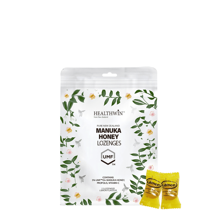 HW78890_HEALTHWIN_麥蘆卡蜂蜜UMF 15+ 喉糖-蜂膠檸檬 12粒_Website